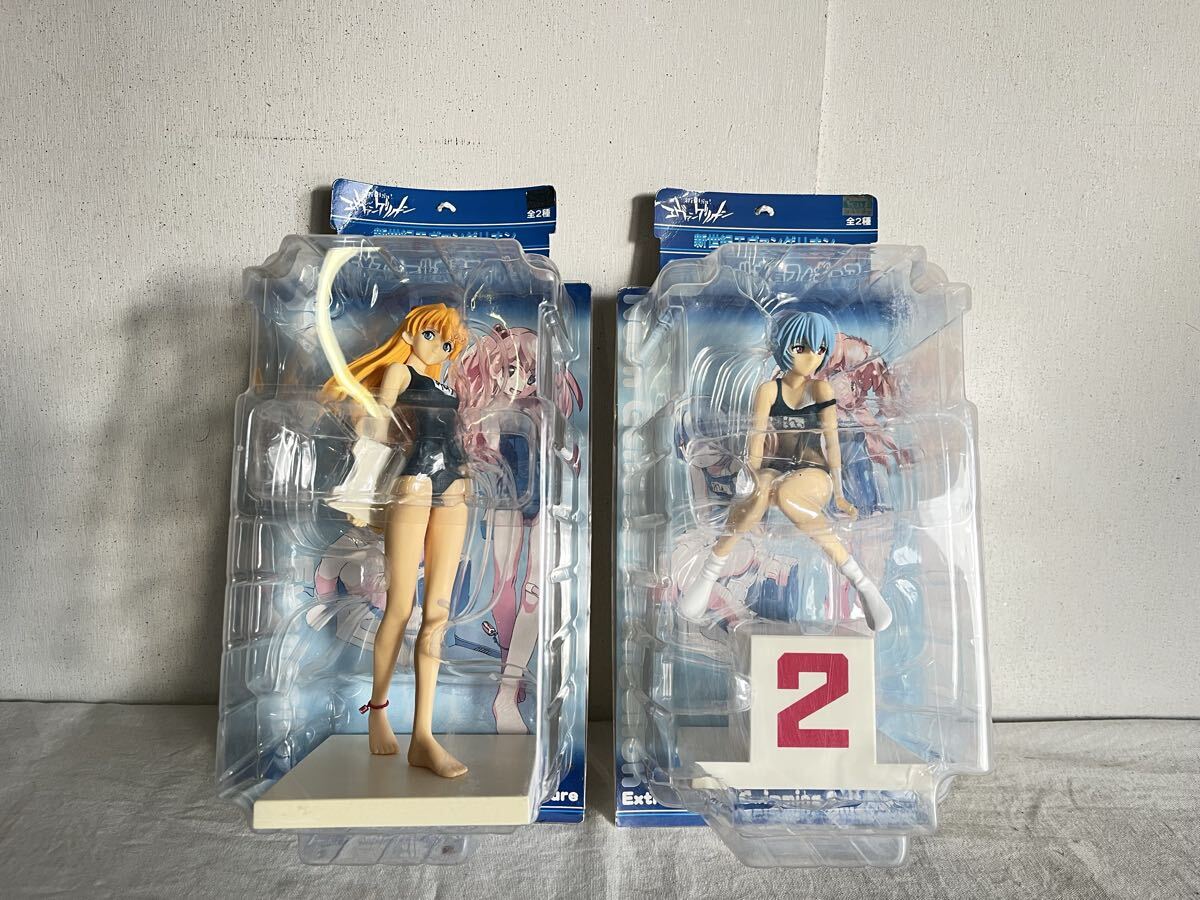 新世紀エヴァンゲリオン EXスクール水着フィギュア 全2種セット SEGA アスカ 綾波レイ フィギュア エクストラ 