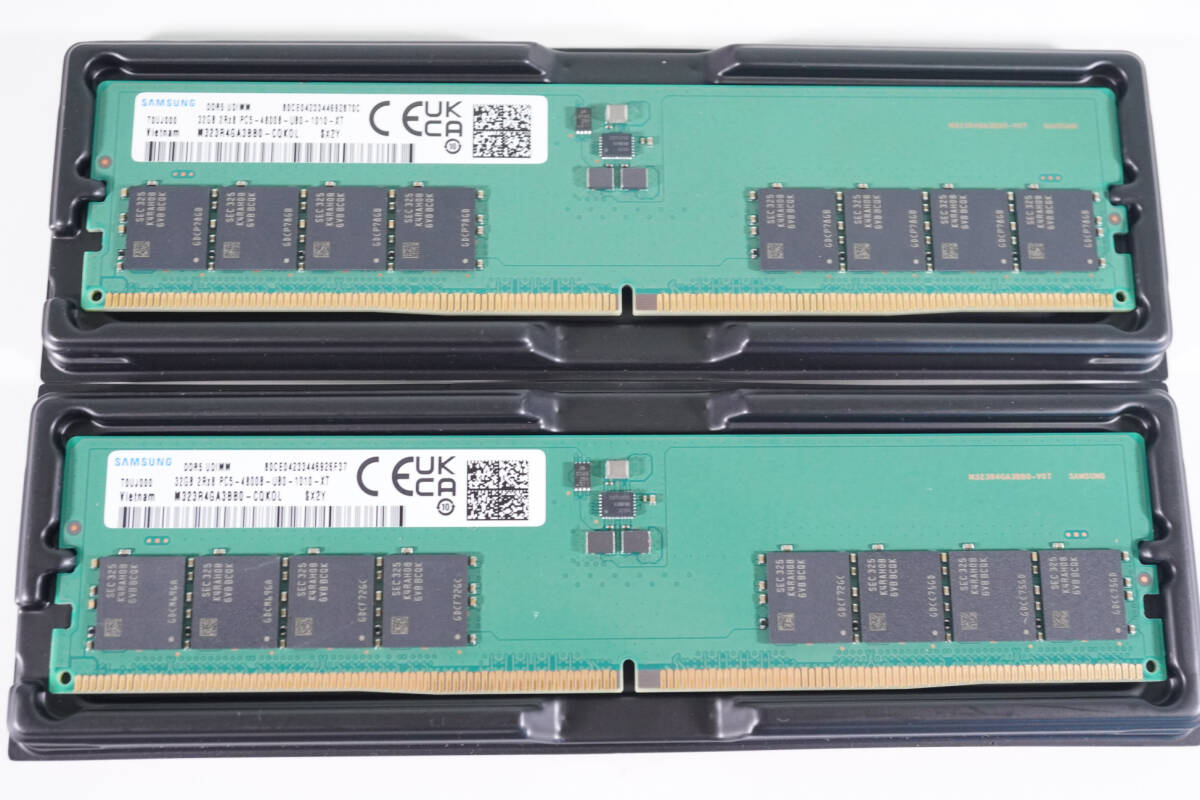 【動作確認済・即納】Samsung DDR5-4800 64GB（32GB×2枚）UDIMM デスクトップ用メモリ
