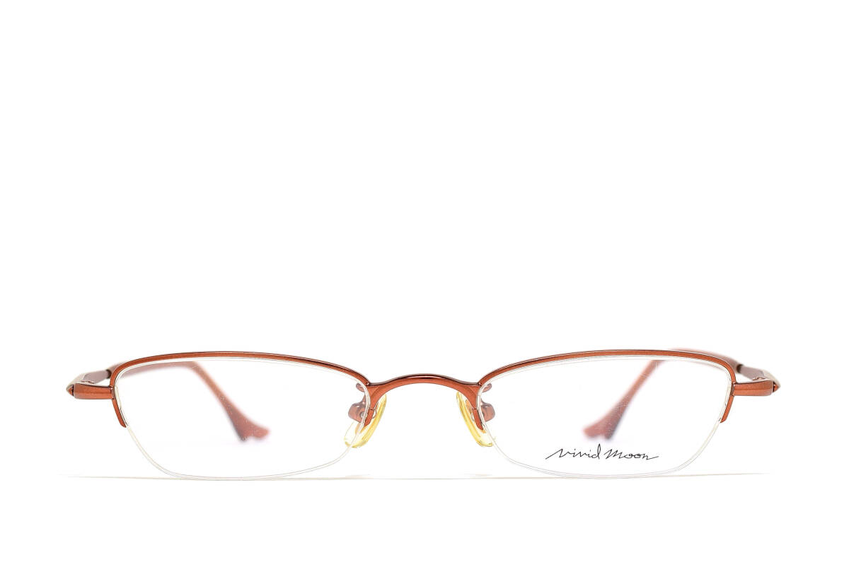 デッドストック vividmoon VM-11301 49-20 ハーフリム ナロー メガネ サングラス フレーム 日本製 マットカッパー