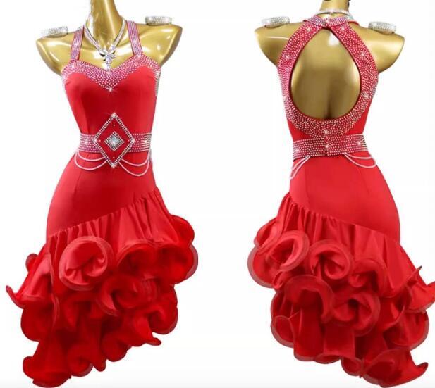上質社交ダンスドレス・ラテンドレス・サイズ/新品S~XL