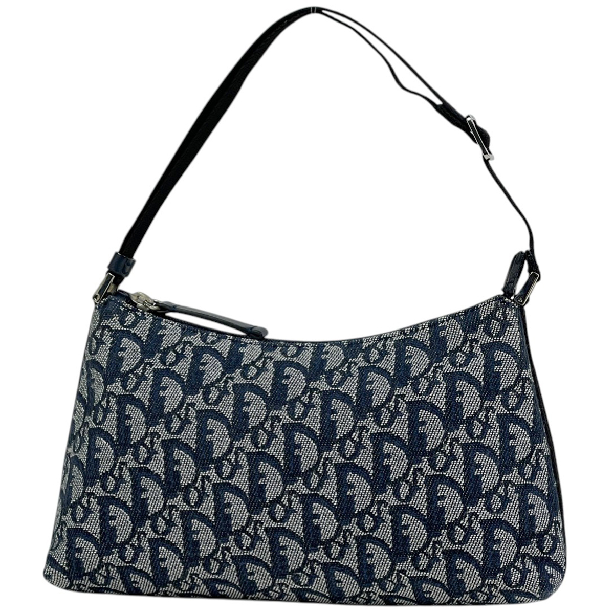 クリスチャンディオール Christian Dior トロッター柄 ショルダーバッグ ハンドバッグ キャンバス ネイビー レディース 【中古】