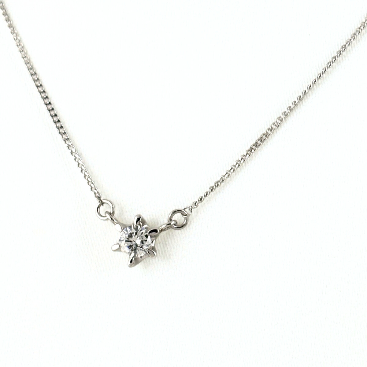 ダイヤモンド デザインネックレス プラチナ ペンダント ネックレス Pt900 Pt850 ダイヤモンド レディース 【中古】