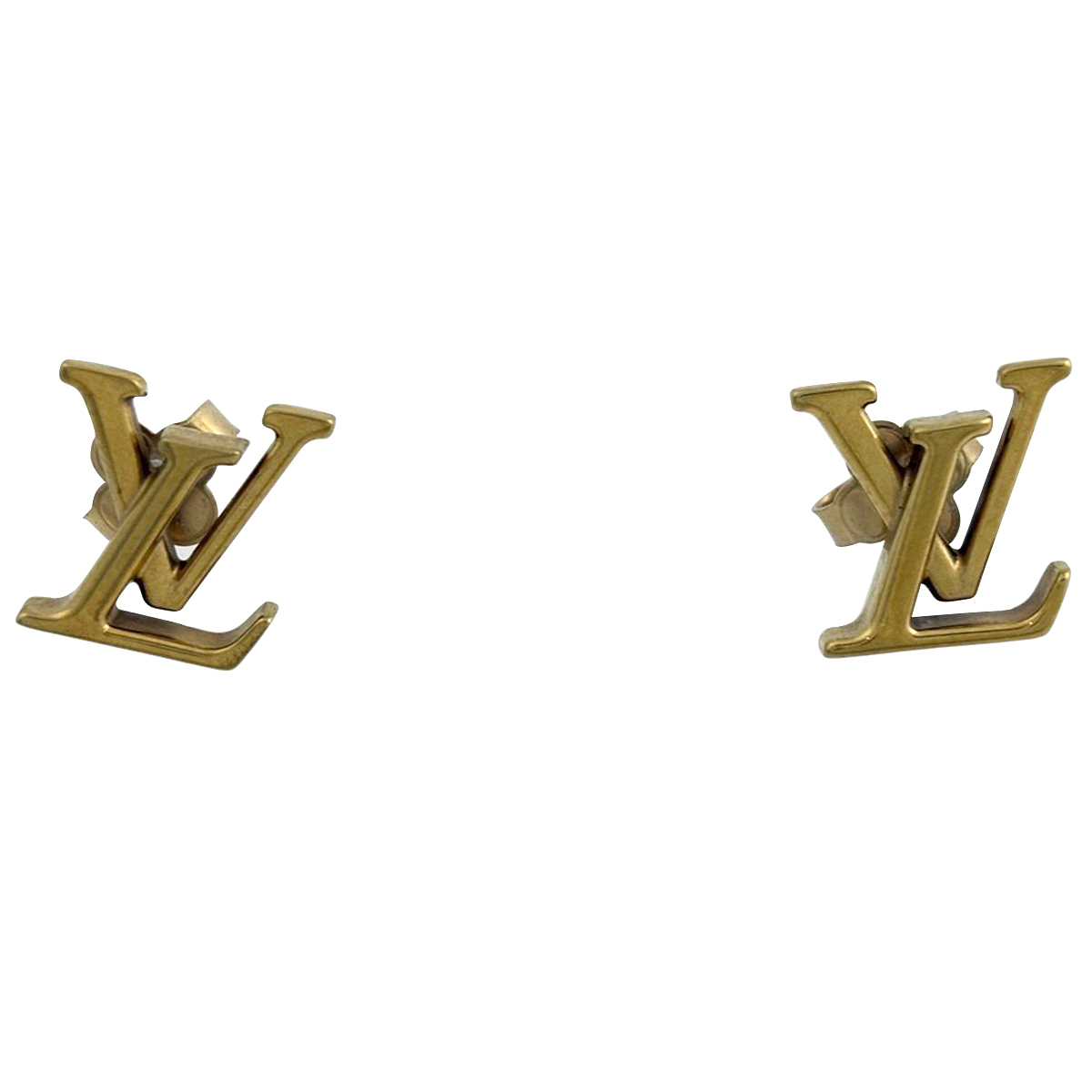 ルイ・ヴィトン Louis Vuitton ピアス LV アイコニック ロゴ ピアス GP ゴールド レディース 【中古】