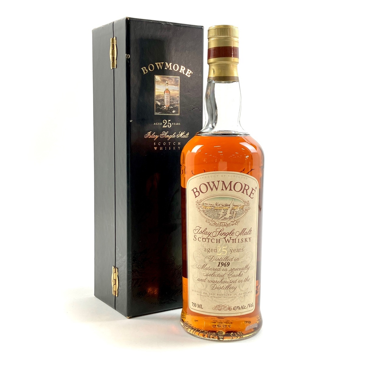 ボウモア BOWMORE 25年 1969 750ml スコッチウイスキー シングルモルト 【古酒】