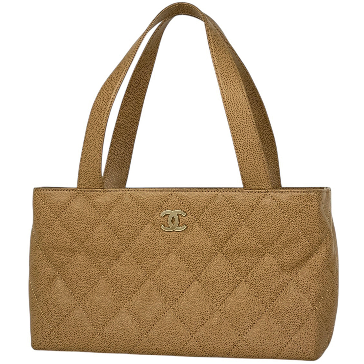 シャネル CHANEL ココマーク トートバッグ ハンドバッグ マトラッセ トートバッグ キャビアスキン ブラウン レディース 【中古】