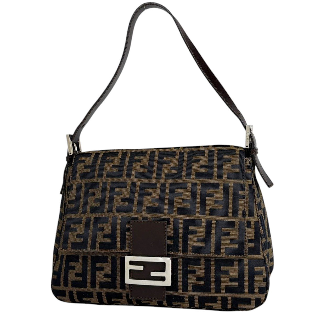 フェンディ FENDI ズッカ柄 ショルダーバッグ ワンショルダー マンマバゲット キャンバス ブラウン 26325 レディース 【中古】