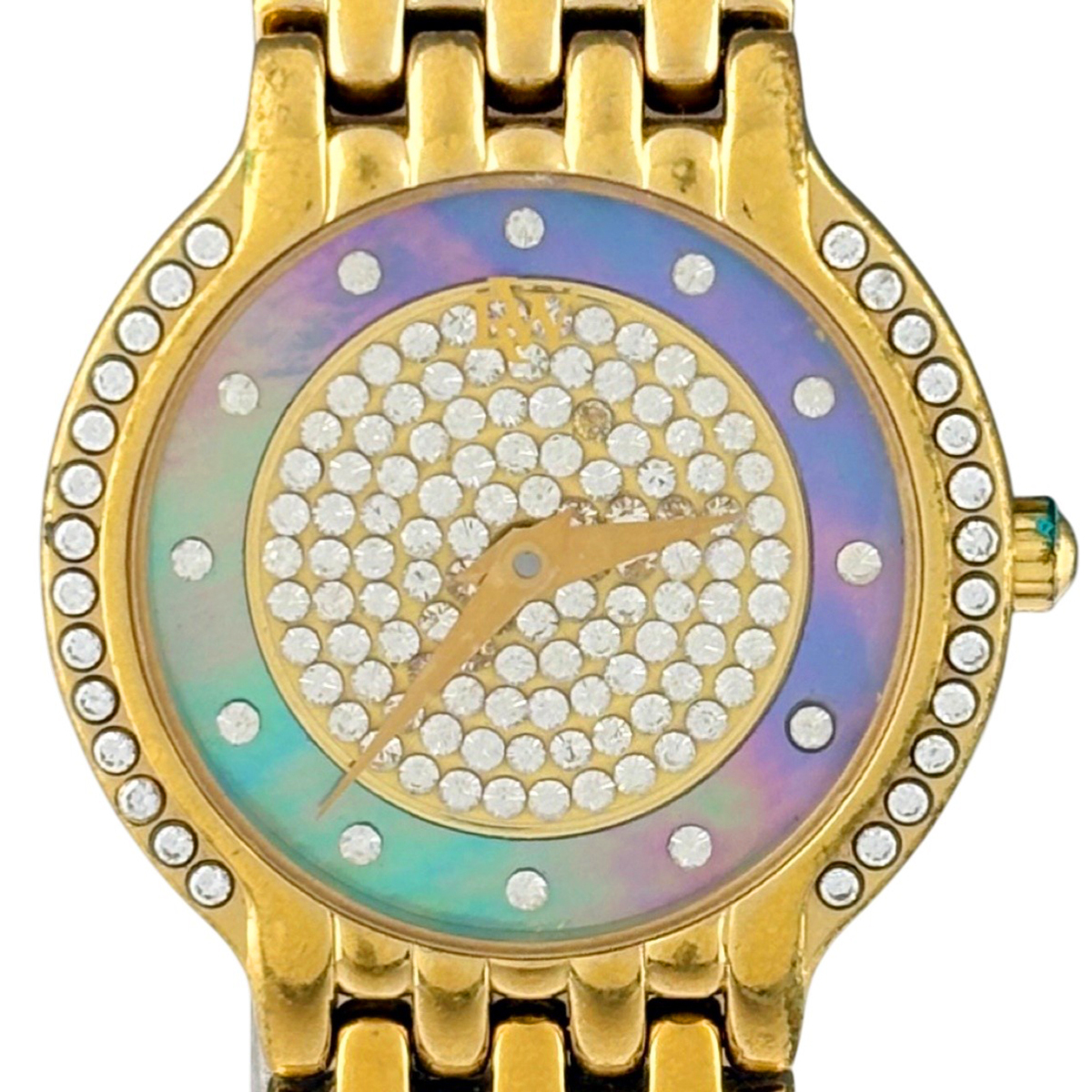 【ジャンク品】 レイモンドウェイル RAYMOND WElL ブルーシェル ラインストーン 4702-3 腕時計 クォーツ 【中古】