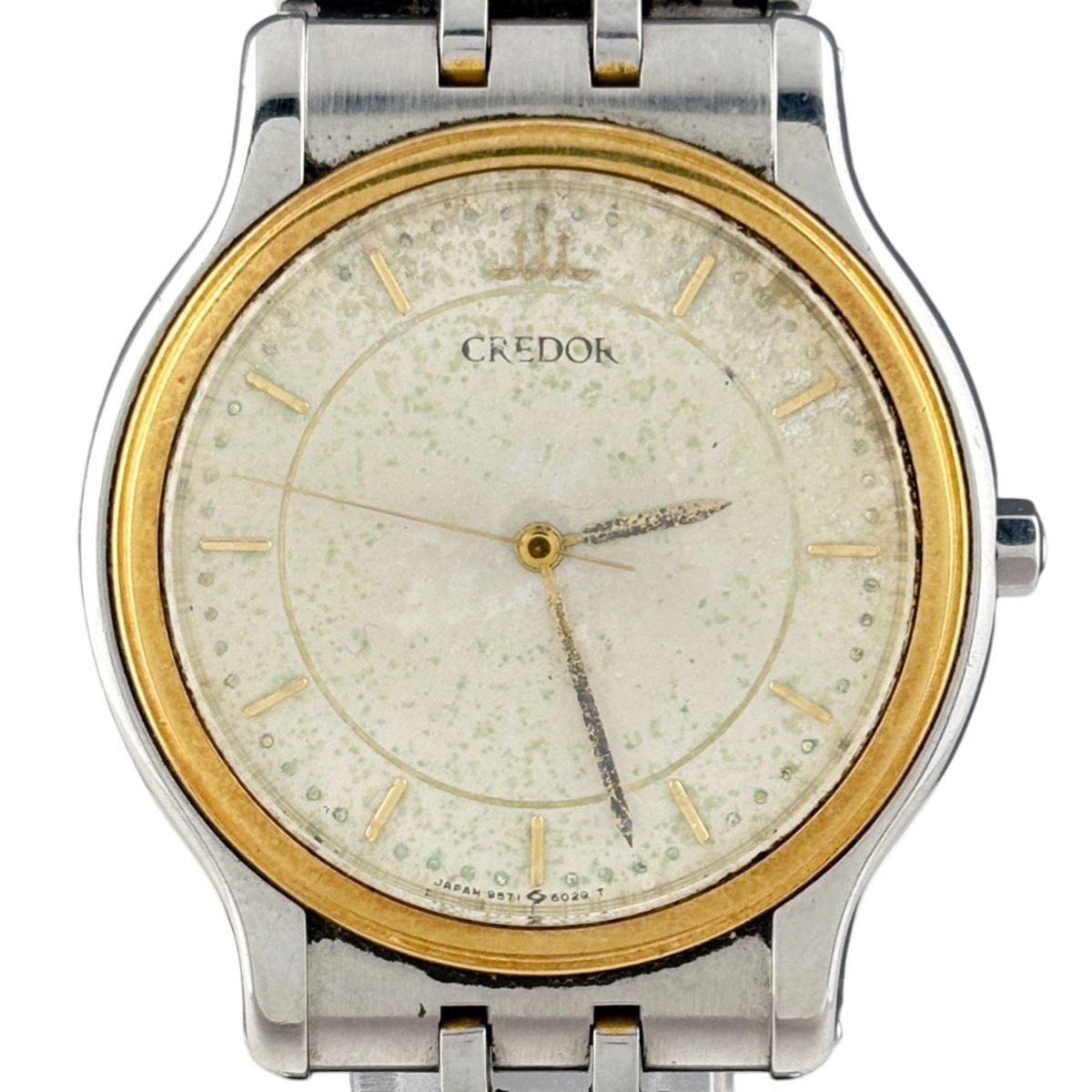 【ジャンク品】セイコー SEIKO クレドール SS/18KT 9571-6020 腕時計 クォーツ 【中古】