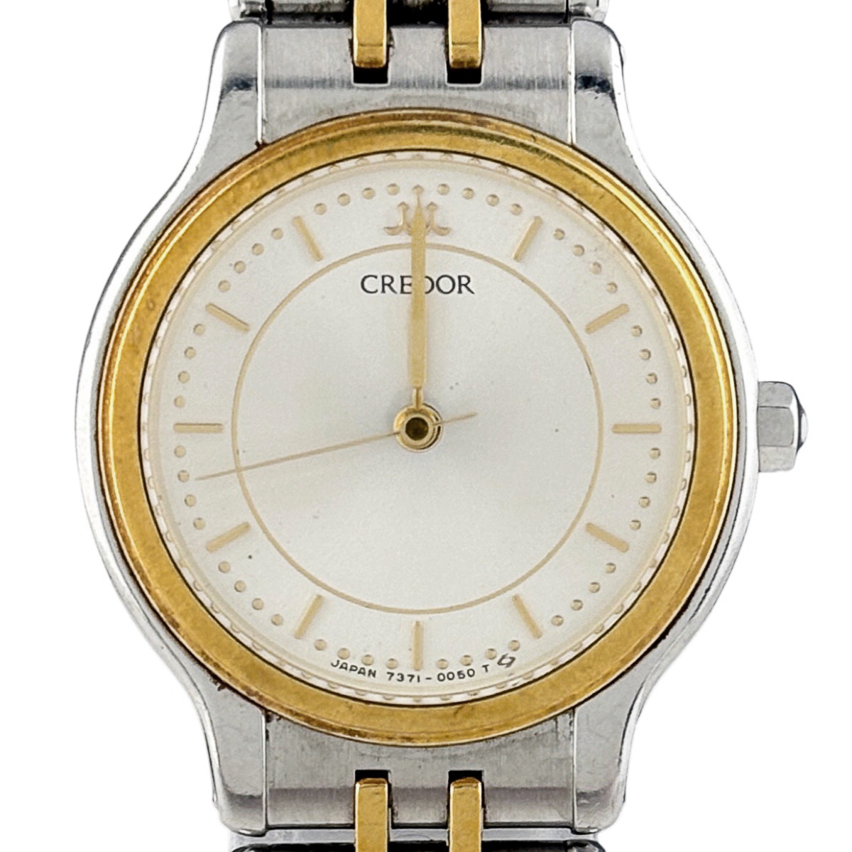 【ジャンク品】クレドール CREDOR クレドール SS×18KTベゼル 7371-0040 腕時計 クォーツ 【中古】