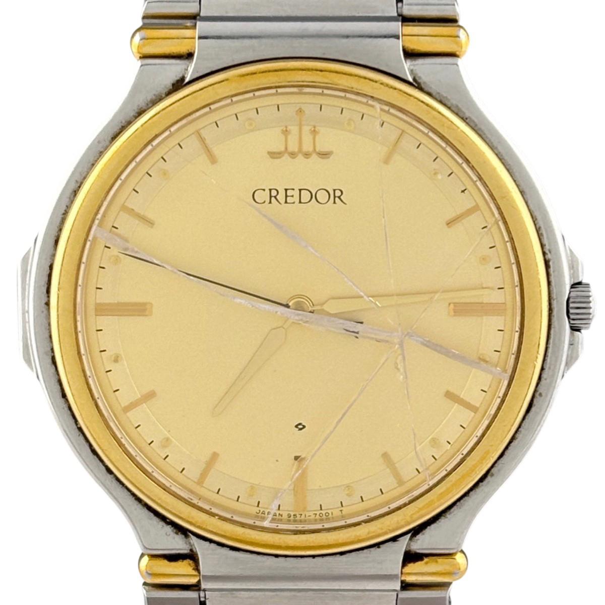 【ジャンク品】セイコー SEIKO クレドール SS×22KT 9571-7000 腕時計 クォーツ 【中古】