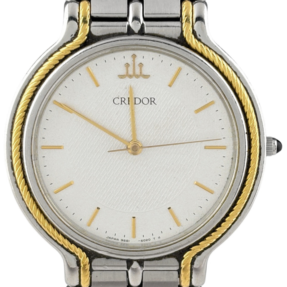 【ジャンク品】セイコー SEIKO クレドール SS×18KTベゼル 9581-6030 腕時計 クォーツ 【中古】