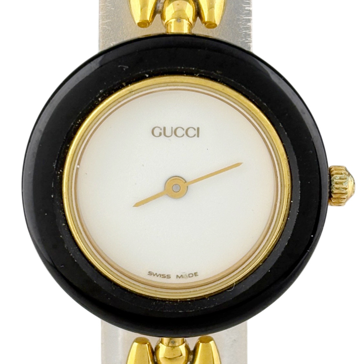 【ジャンク品】グッチ GUCCI チェンジベゼル 11/12.2 GP 腕時計 クォーツ 【中古】