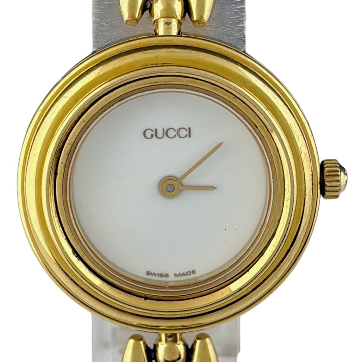 【ジャンク品】グッチ GUCCI チェンジベゼル 11/12.2 GP 腕時計 クォーツ 【中古】