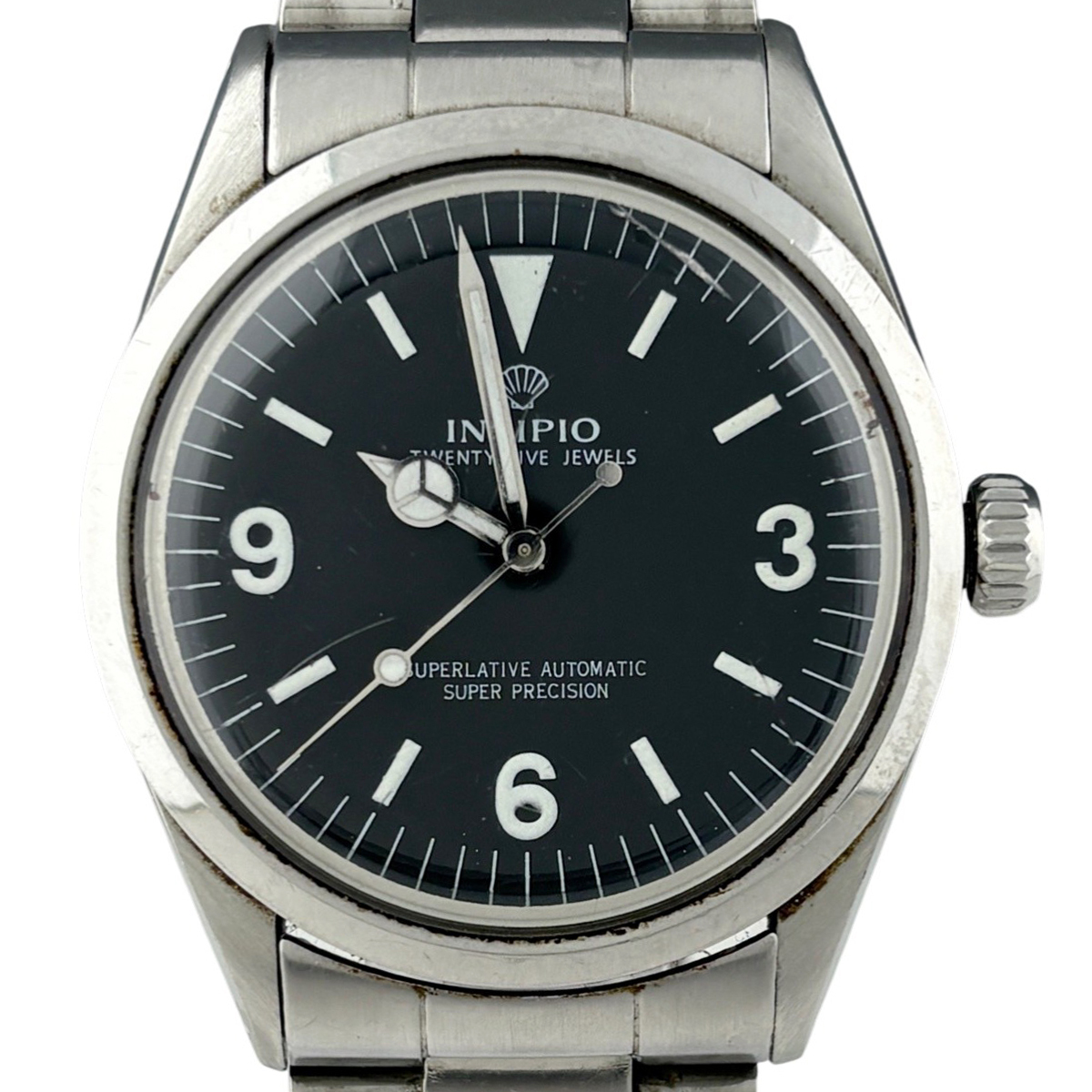【ジャンク品】 インキピオ INCIPIO スーパープレシジョン エクスプローラータイプ 腕時計 自動巻き 【中古】