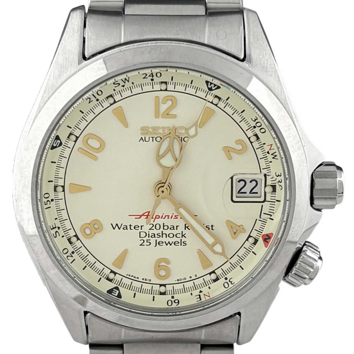 【ジャンク品】 セイコー SEIKO アルピニスト 4S15-6000 腕時計 自動巻き 【中古】