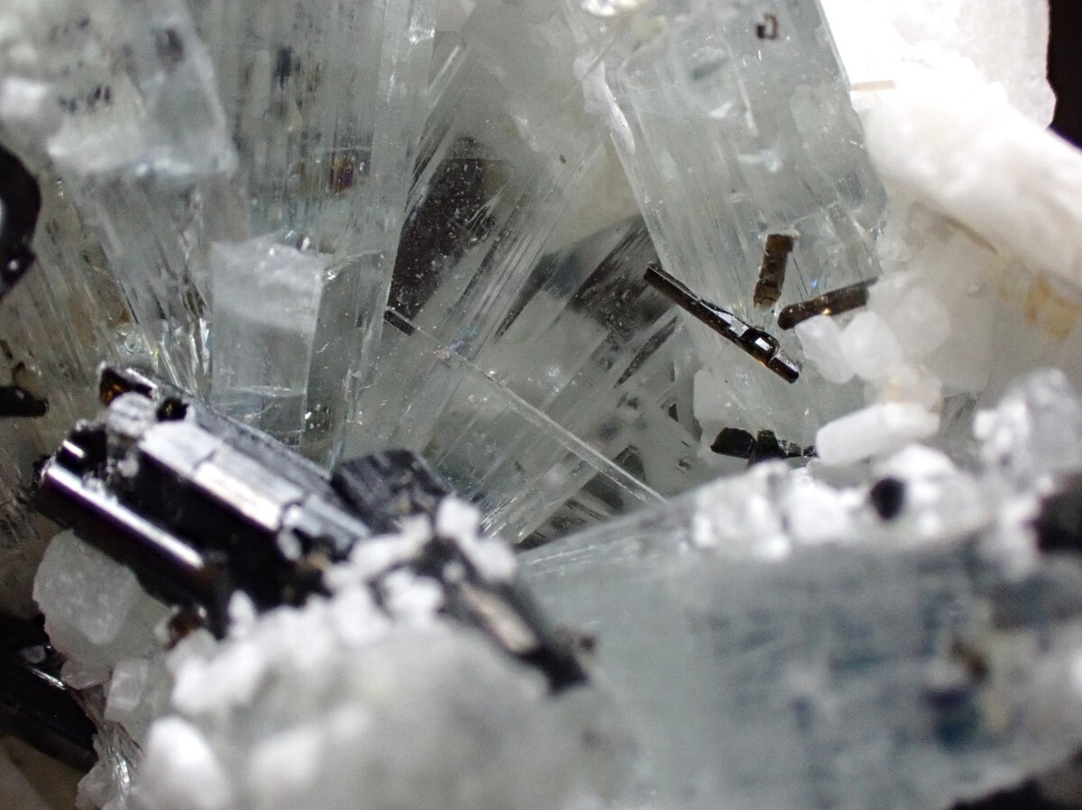 エロンゴ産　アクアマリン&ショール　ベリル　ブラックトルマリン　緑柱石　鉄電気石　原石　標本　鉱物　ナミビア