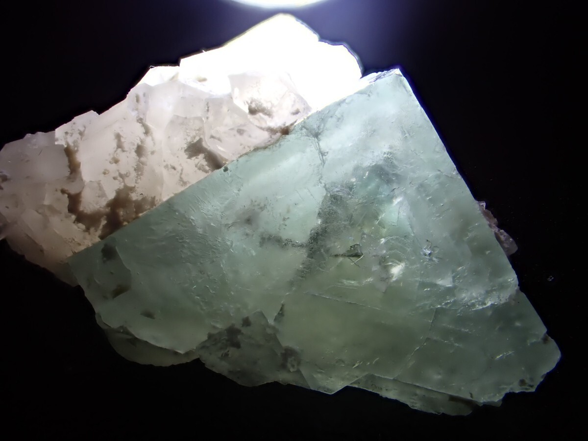 シャンファーリン産　フローライト&クォーツ 蛍石&水晶 原石 標本 鉱物