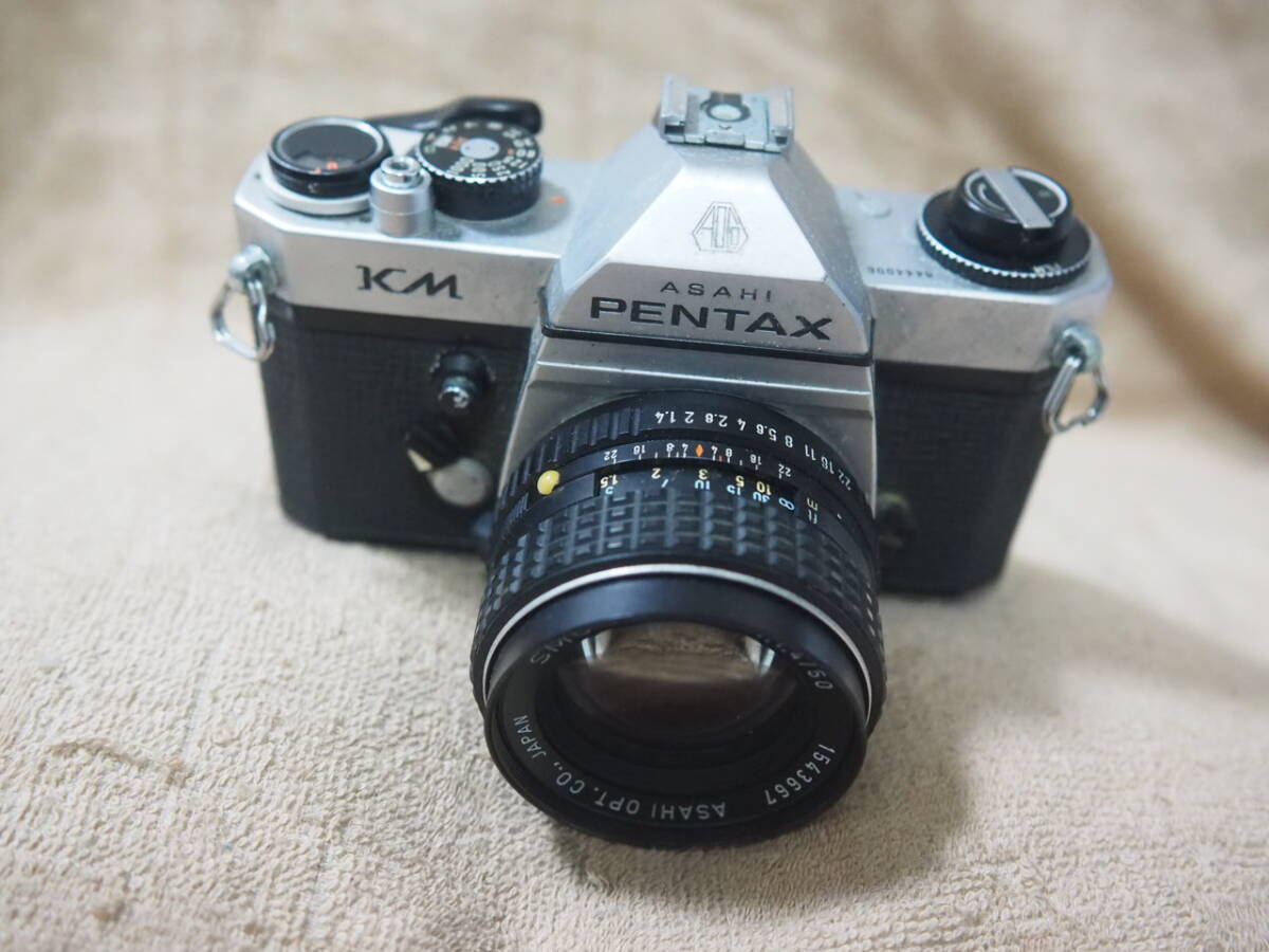 ペンタックス フィルムカメラ KM + 50mm 1:1.4