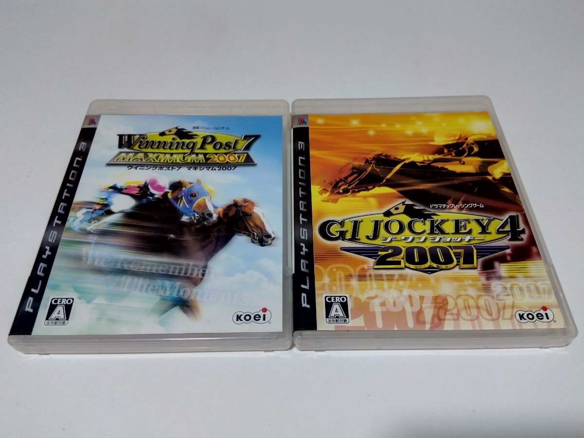 PS3 ソフト 2本セット ジーワンジョッキー4 2007 ウイニングポスト7 マキシマム 2007 データ連動