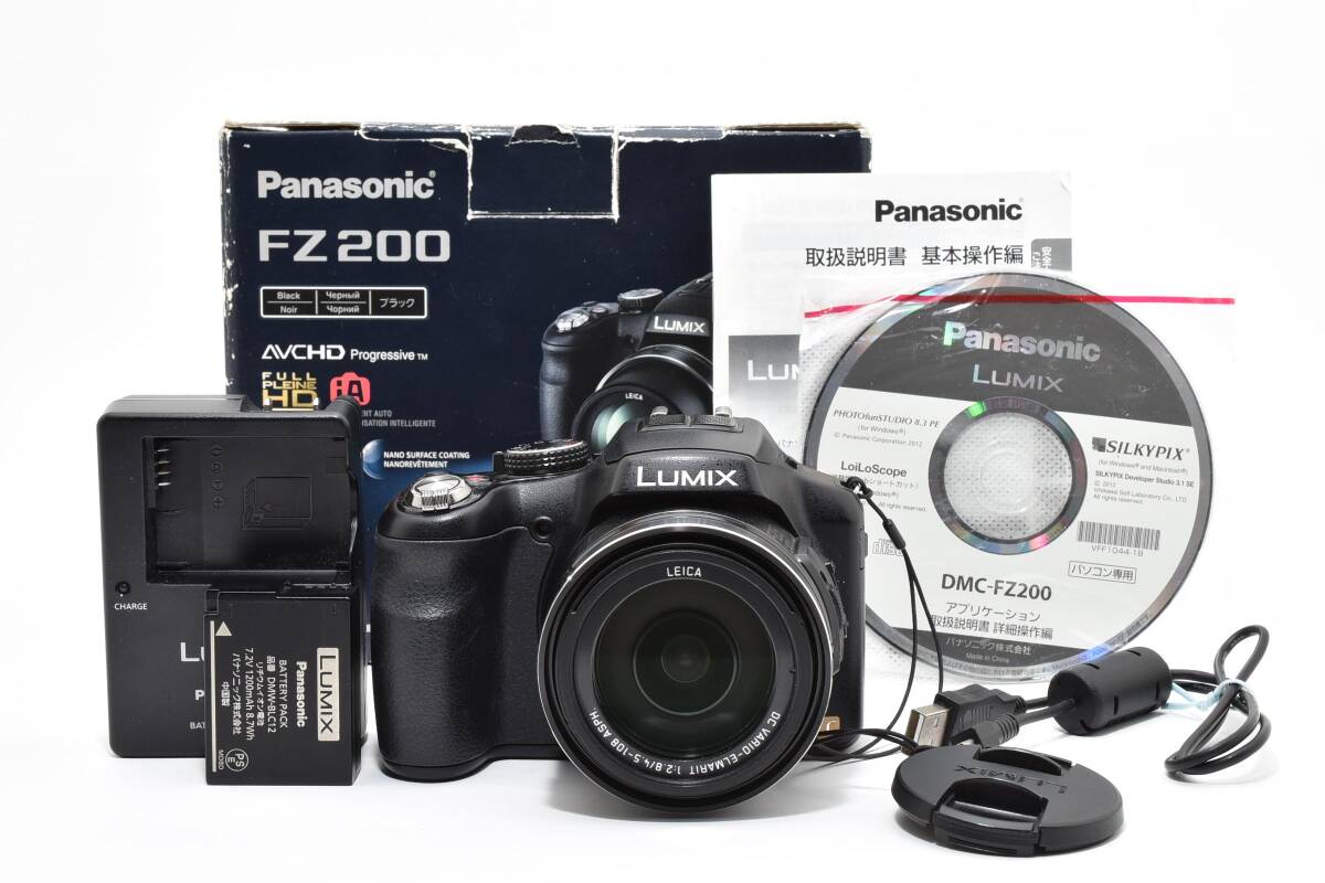 パナソニック DMC-FZ200 望遠ズームデジタルカメラ 【元箱付き・付属品多数】 #B4102B02090ECG