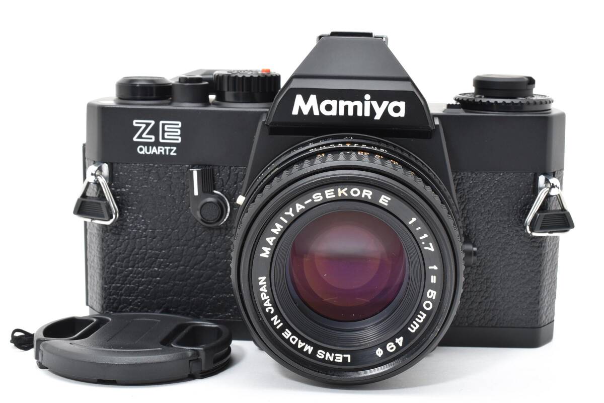 【美品】マミヤ Mamiya ZE Quartz + Sekor 50mm 単焦点レンズ付きフィルム一眼レフカメラ #C9102C620700DD