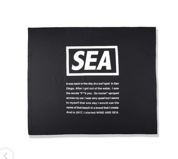 【新品】WIND AND SEA WDS SWEAT BLANKET BLACK /　ブランケット　 ウィンダンシー
