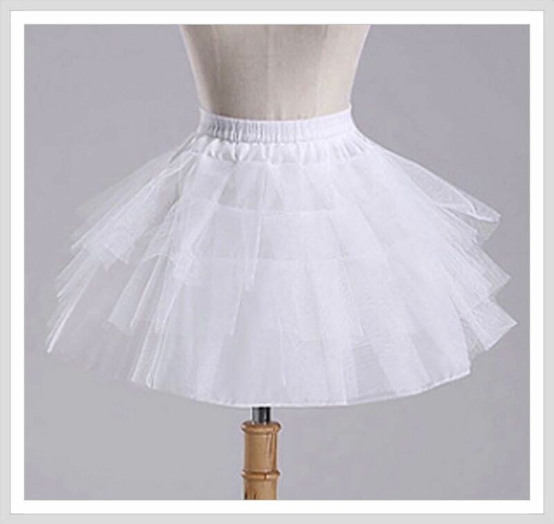 【ホワイト】 3段チュール パニエ 衣装 スカート ドレス ボリュームアップ　送料無料！