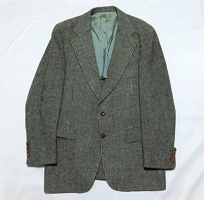 Harris Tweed ハリスツイード Bromwell Ltd. テーラードジャケット 80s～90s USA性 グレー