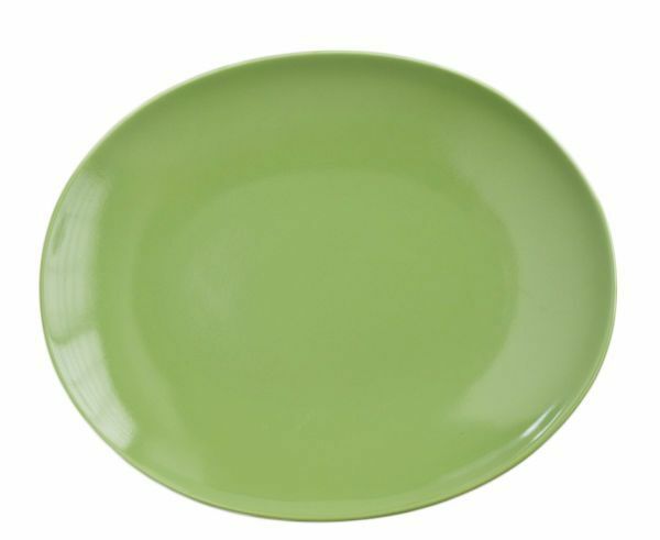 ■リンドスタイメスト■ 若草色　緑　オーバルプレート　30cm　楕円の　ディナー皿　　プラッター　盛皿　　パスタ皿　■カラー食器