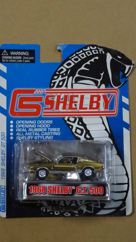 ☆【セール】希少 未開封 Shelby 1/64 1968 SHELBY G.T.500 (GOLD) DIE-CAST METAL Shelby collectibles☆