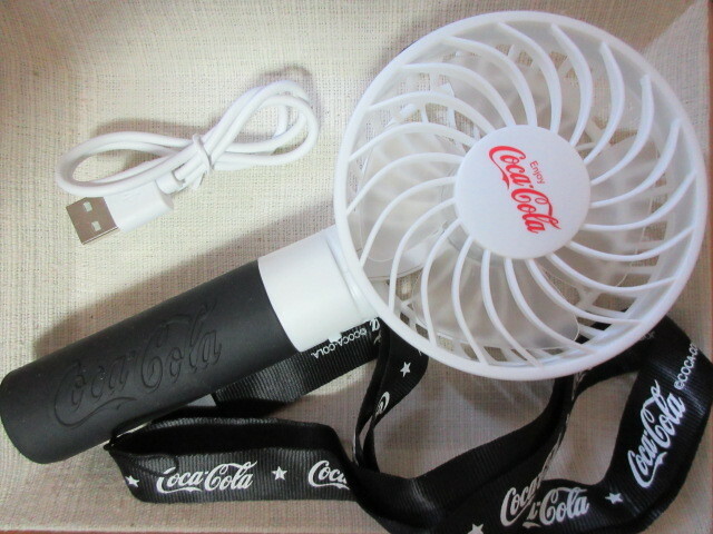 【Coca-Cola】コカコーラ ハンディ扇風機 ブラック （新品）