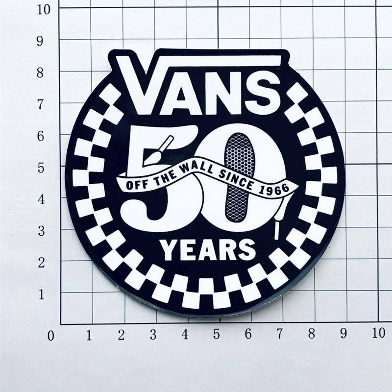 VANS OFF THE WALL SINCE 1966~50YEARS~Rareステッカー ヴァンズ バンズ オフザウォール 設立1966 50周年記念特別ステッカー
