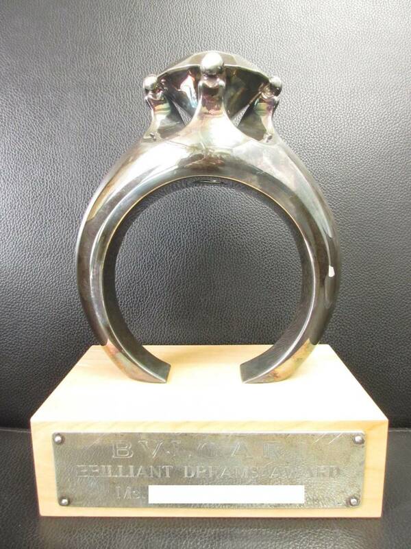 《鑑定済》 BVLGARI：ブルガリ Brilliant Dreams Award：受賞トロフィー 銀製品 ブリリアント・ドリーム・アワード 希少なブランド品