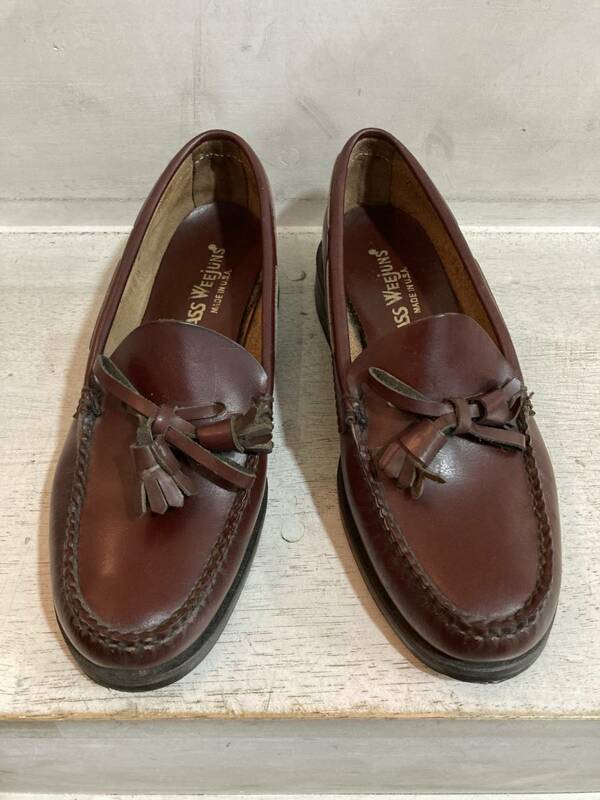 BASS WEEJUNS TASSEL LOAFER 748W US4.5 MADE IN USA USED バス ウィージャンズ タッセル ローファー USA製 2157 NEOLITE