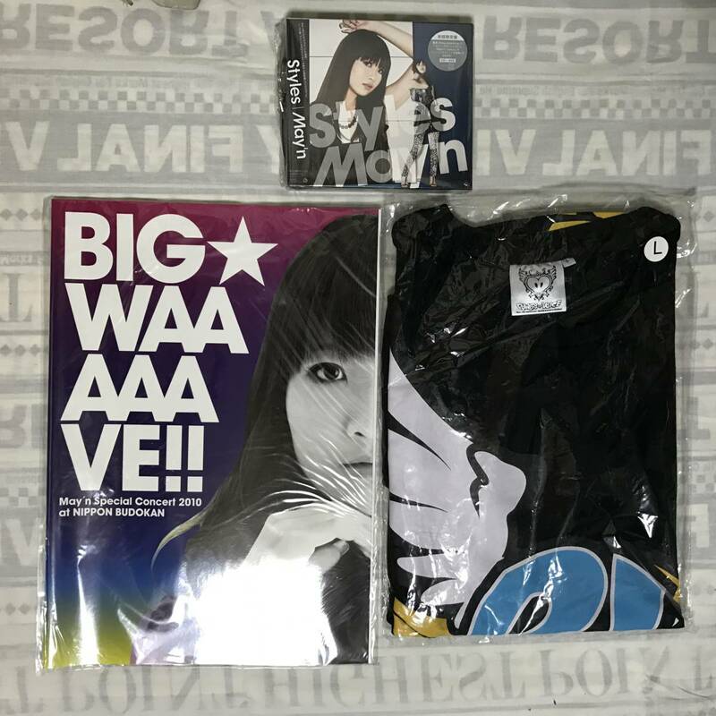 10周年スペシャルコンサートTシャツ Lサイズ＆シェリル＋May'n CD２枚組＆May'n スペシャルコンサート 2010パンフレット