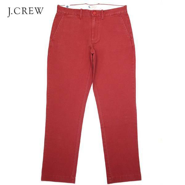 新品未使用　J.CREW　ジェイクルー　スリムフィット　チノパンツ　W33xL32　レッド