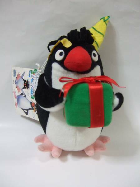 イワトビペンギン クリスマス ぬいぐるみ 約18cm プレゼント　ペンギン