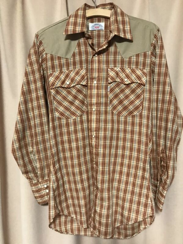 USED 80s LEVI'S WESTERN SHIRT MADE IN USA 中古 80's リーバイス ウエスタン シャツ アメリカ製 SIZE S 送料無料