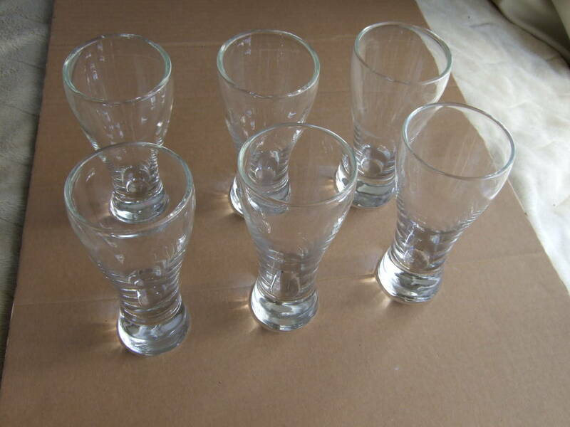 冷酒グラス：６本セット：未使用 サイズ：口径約7.3cm高さ約15.2ｃｍ