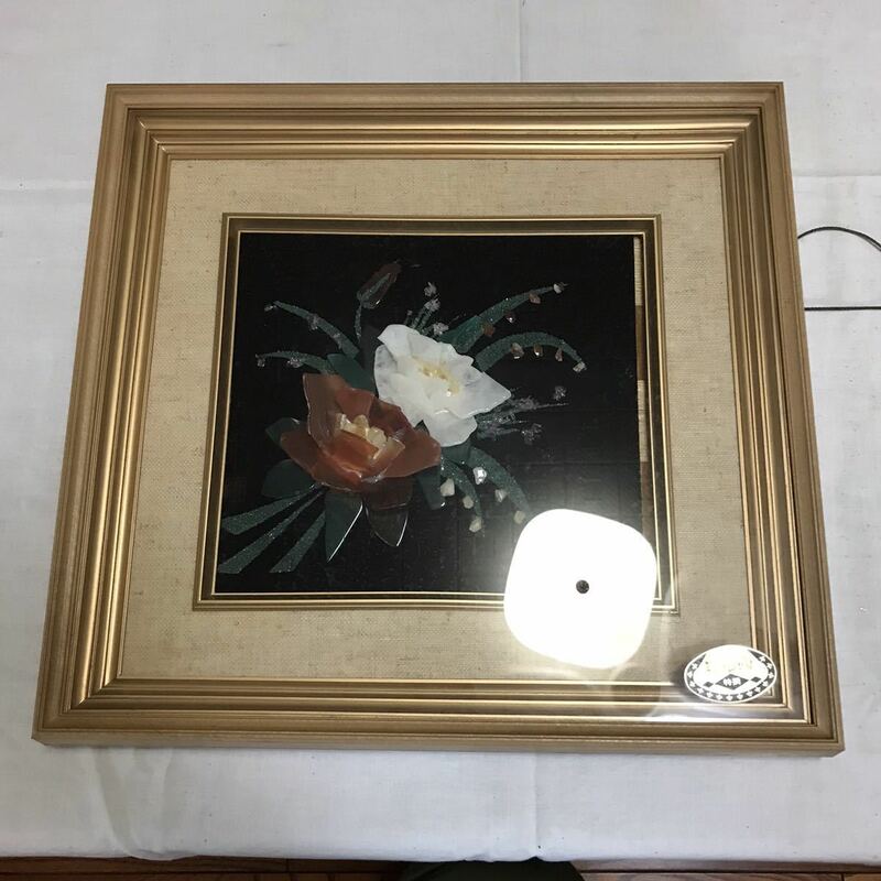 骨董品　貴石画　石画　中古美品