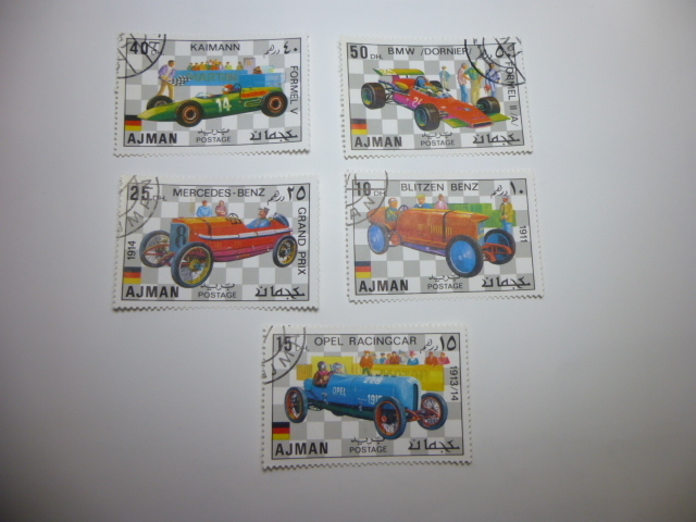 切手　グランブリカー　5種　1970年代アジュマーン発行