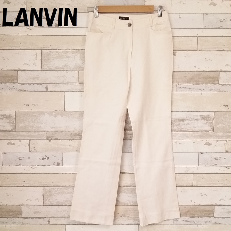 【人気】LANVIN/ランバン シルク混パンツ ホワイト サイズ40/A155