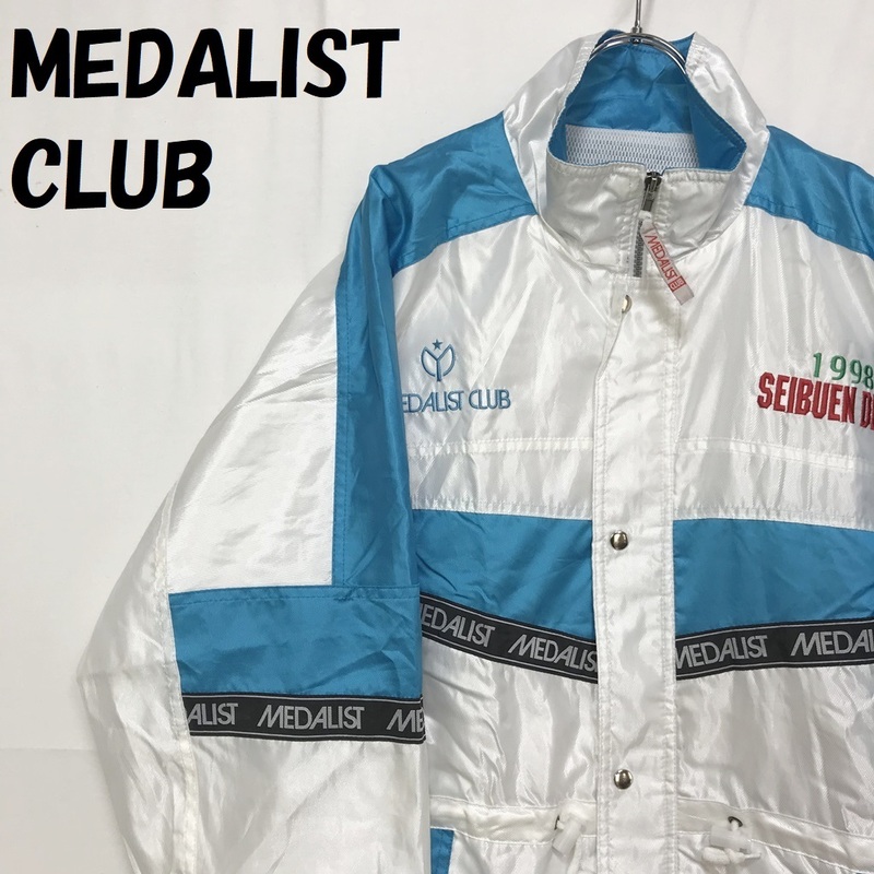 【人気】MEDALIST CLUB/メダリストクラブ ウィンドブレーカー 西武園ダービー1998 ホワイト サイズ2L/S1542