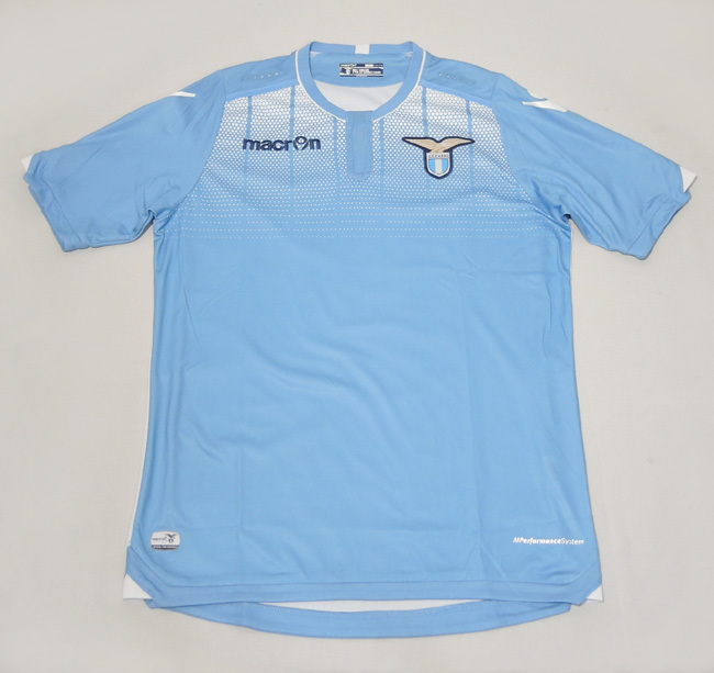 セリエA S.S. Lazio/S.S.ラツィオ／15-16ホーム レプリカユニフォーム-macron/sizeインポートM ／管MCVQ