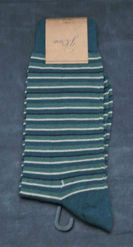 【新品】サイズ:ONE SIZE J.CREW ジェイクルー Striped dress socks ソックス ストライプ柄 DARK MOSS/NAVY