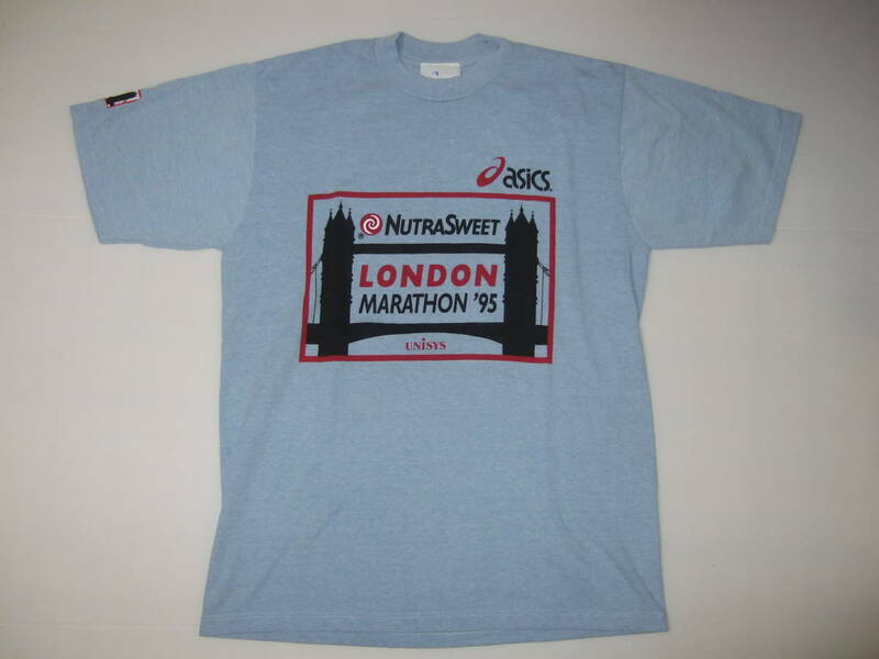 ロンドンマラソン　London Marathon　Tシャツ　Mサイズ 1995　アシックス asics nutrasweet ユニシス Unisys