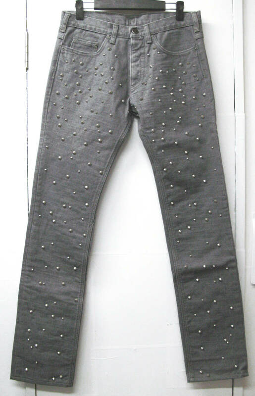 ニールバレット NEIL BARRETT：スタッズ デニム グレー 30 （ パンツ 鋲 NEIL BARRETT Studs Denim Pants 30 Gray
