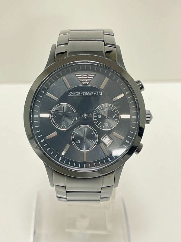 T312 美品 EMPORIO ARMANI エンポリオアルマーニ クロノグラフ 腕時計
