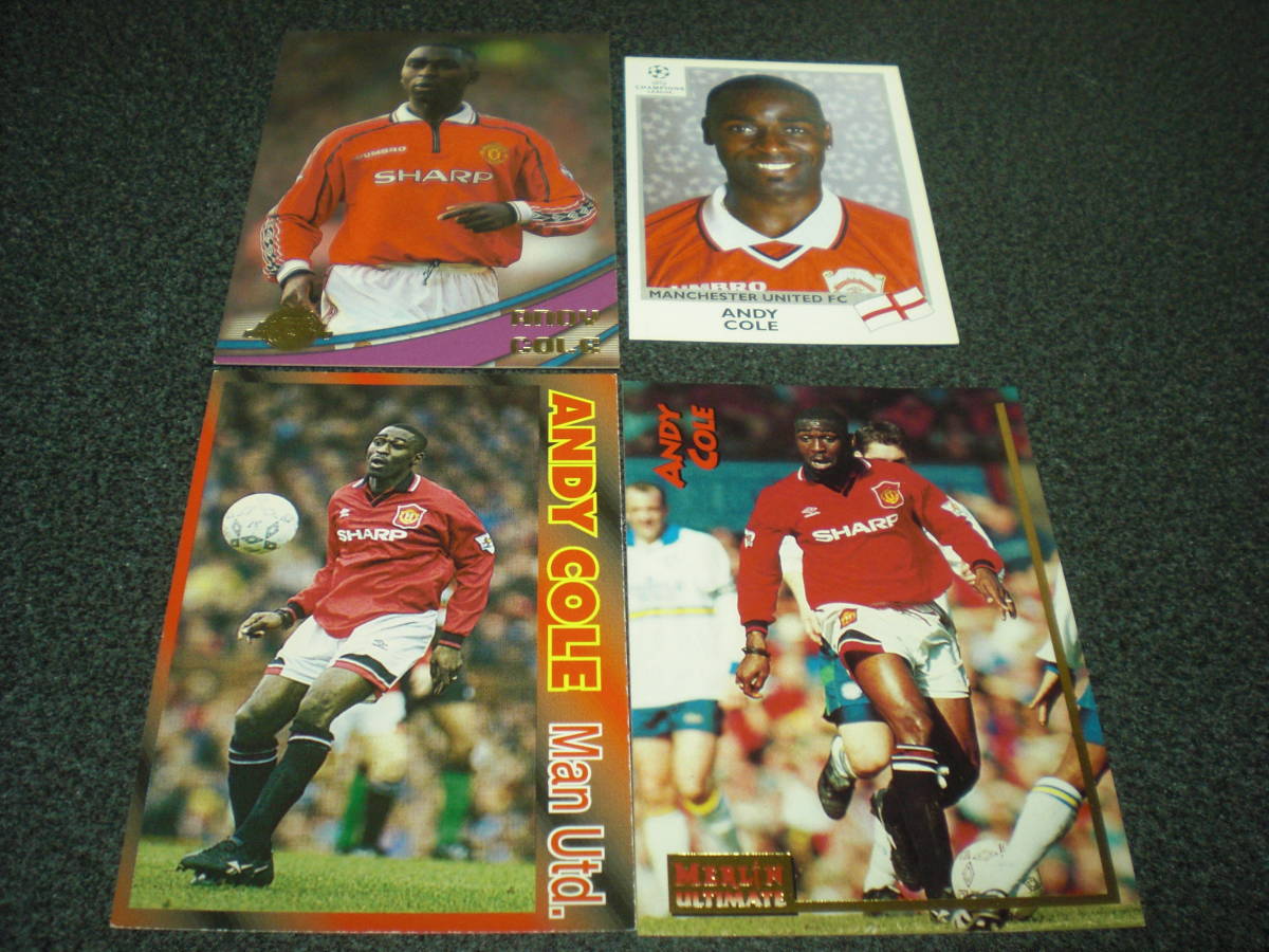 【Andy Cole/アンディ・コール(Manchester United)】カードx3枚 ＋ステッカー