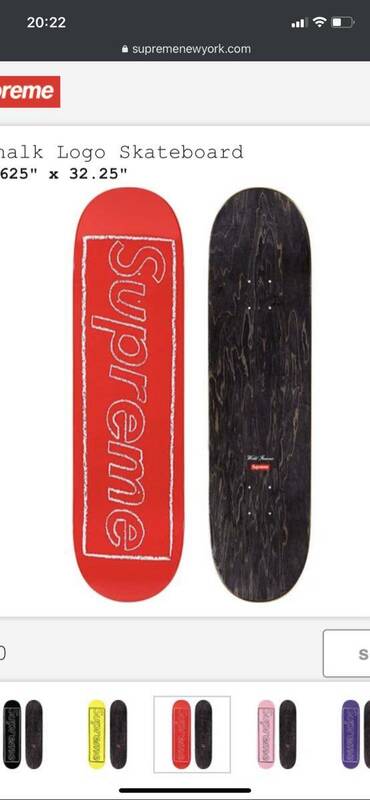 21SS Supreme KAWS Chalk Logo Skateboard DECK 未使用 シュプリーム カウズ スケートボード デッキ スケボー 赤